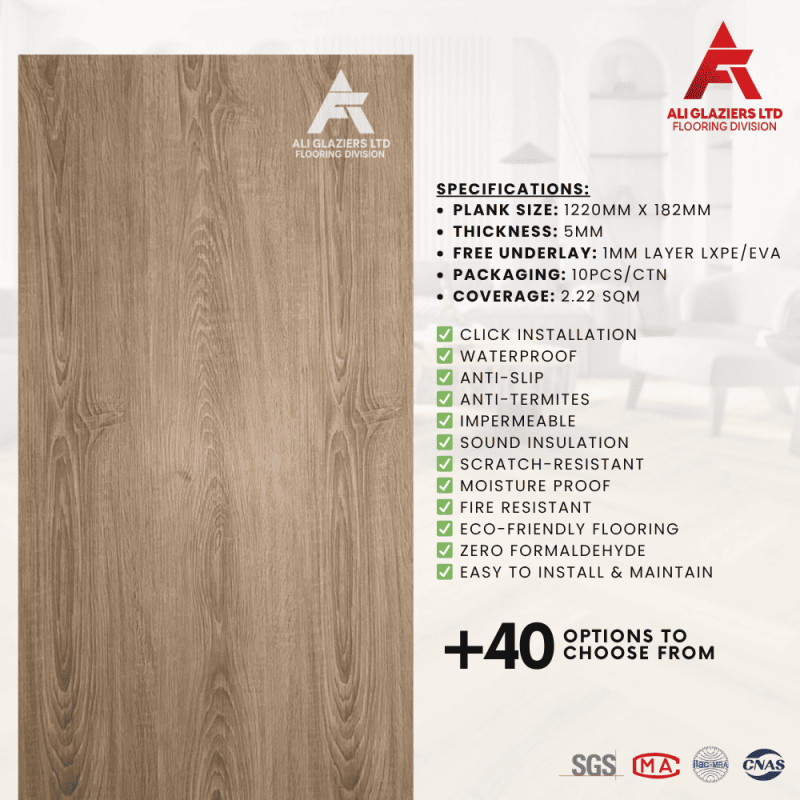Waterproof SPC Flooring in Kenya – Durable & Stylish | Ali Glaziers