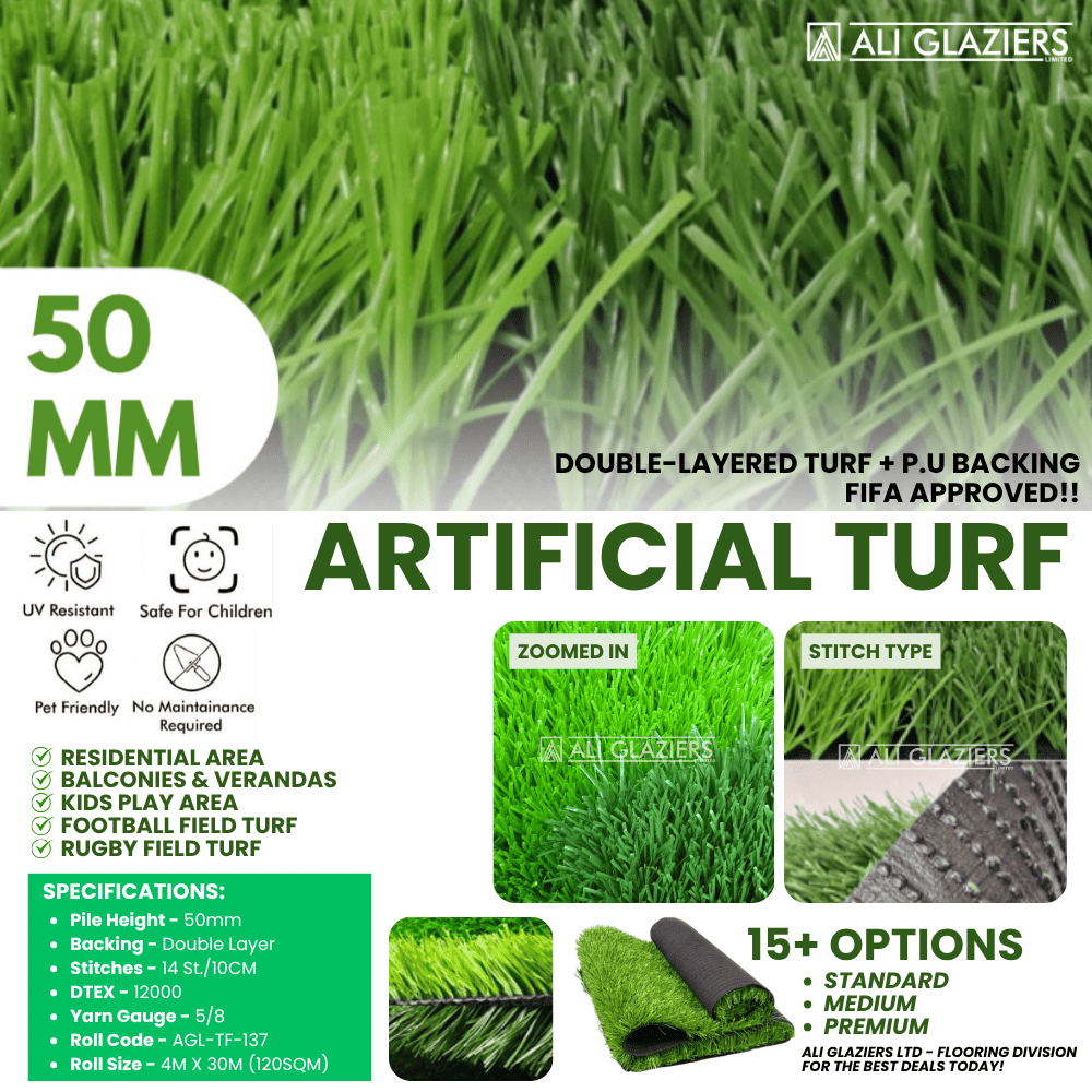 PREMIUM 50MM TURF GRASS — FIFA APPROVED