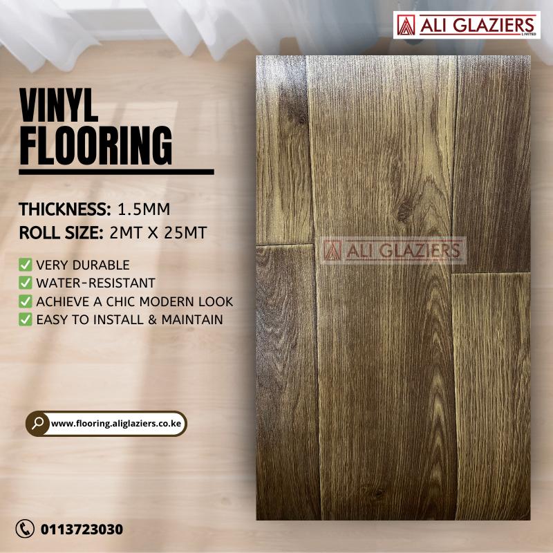 VINYL FLOORING - DARK WOOD