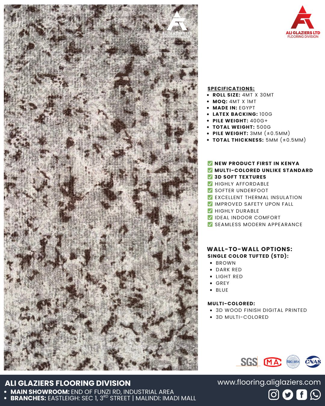 Premium Multi-Colored 3D Carpet